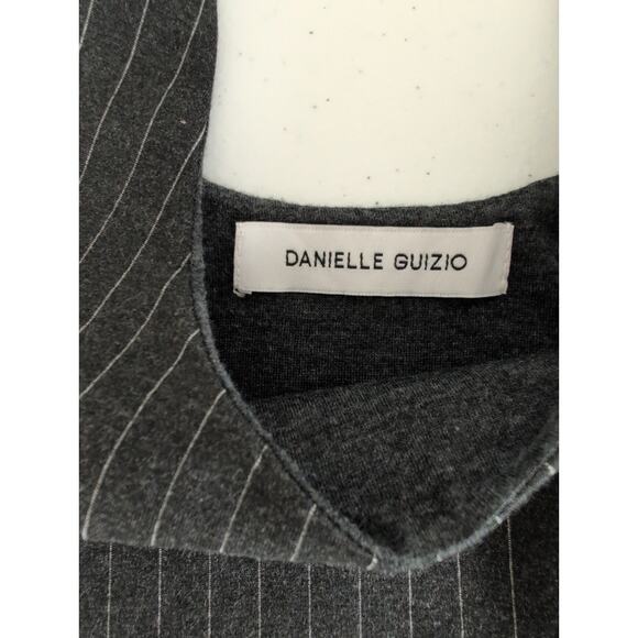 Danielle Guizio Skirt Set Women Size M* Black Pinstripe Crop Top and Mini Skirt - Picture 11 of 15